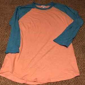 LuLa Roe baseball style shirt. Size small